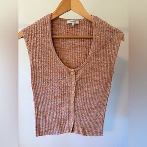 Madewell Rust Sleeveless Knit Vest